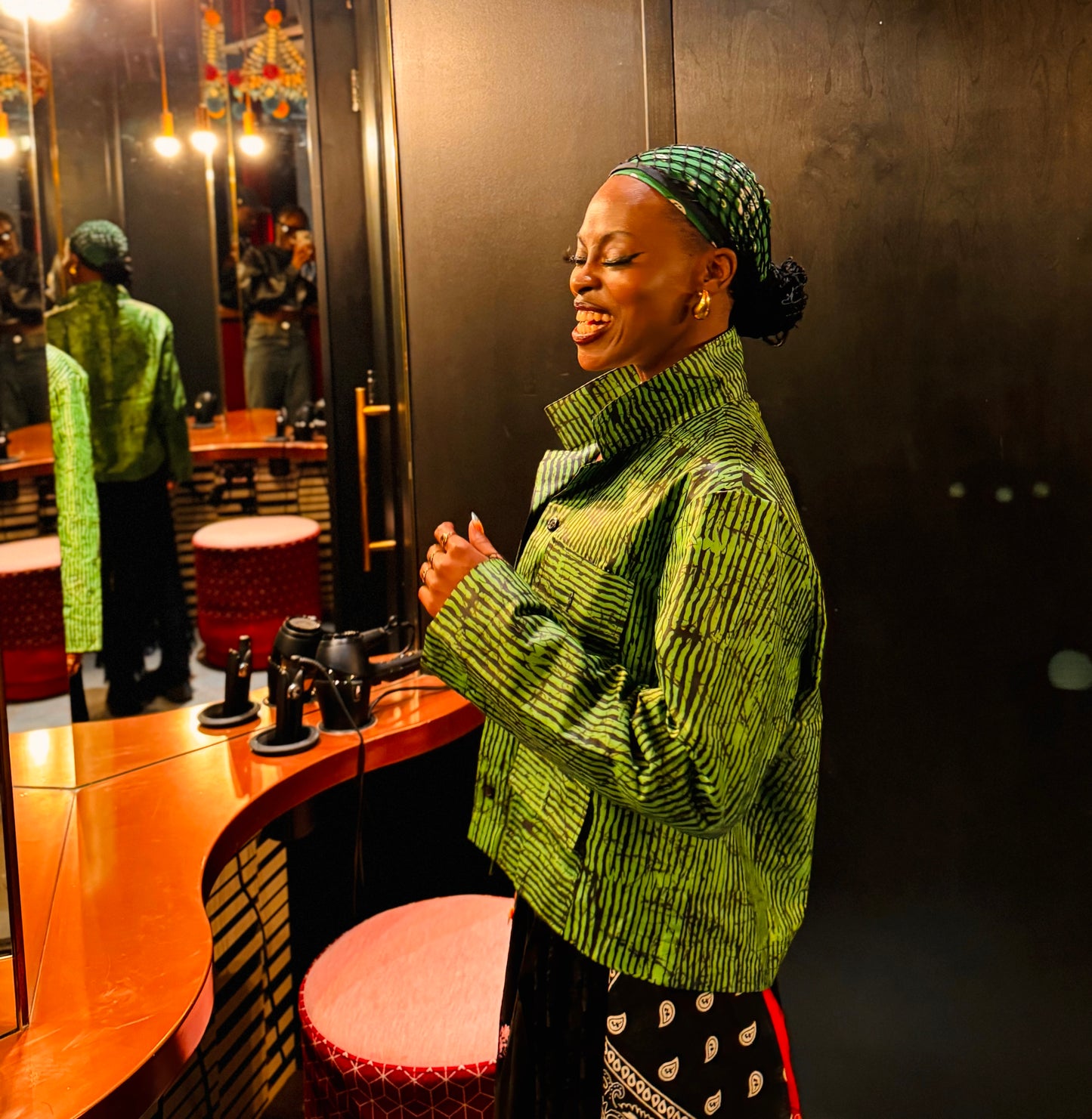 Utilitarian Adire Print Jacket Petite