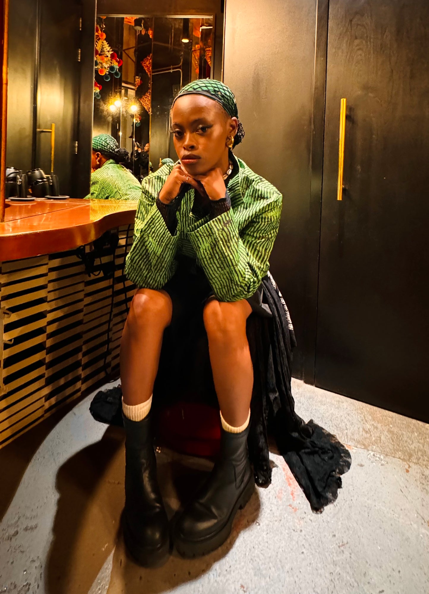 Utilitarian Adire Print Jacket Petite