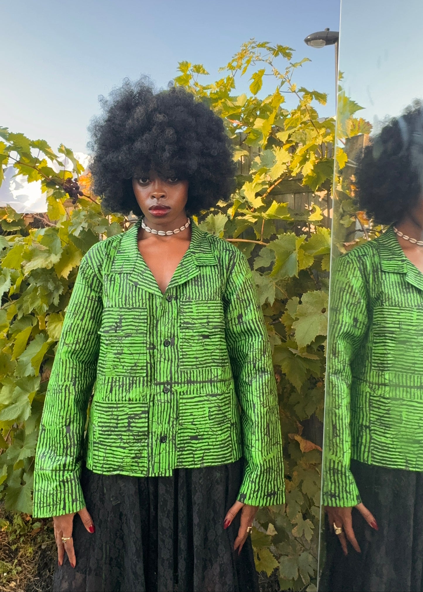 Utilitarian Adire Print Jacket Petite