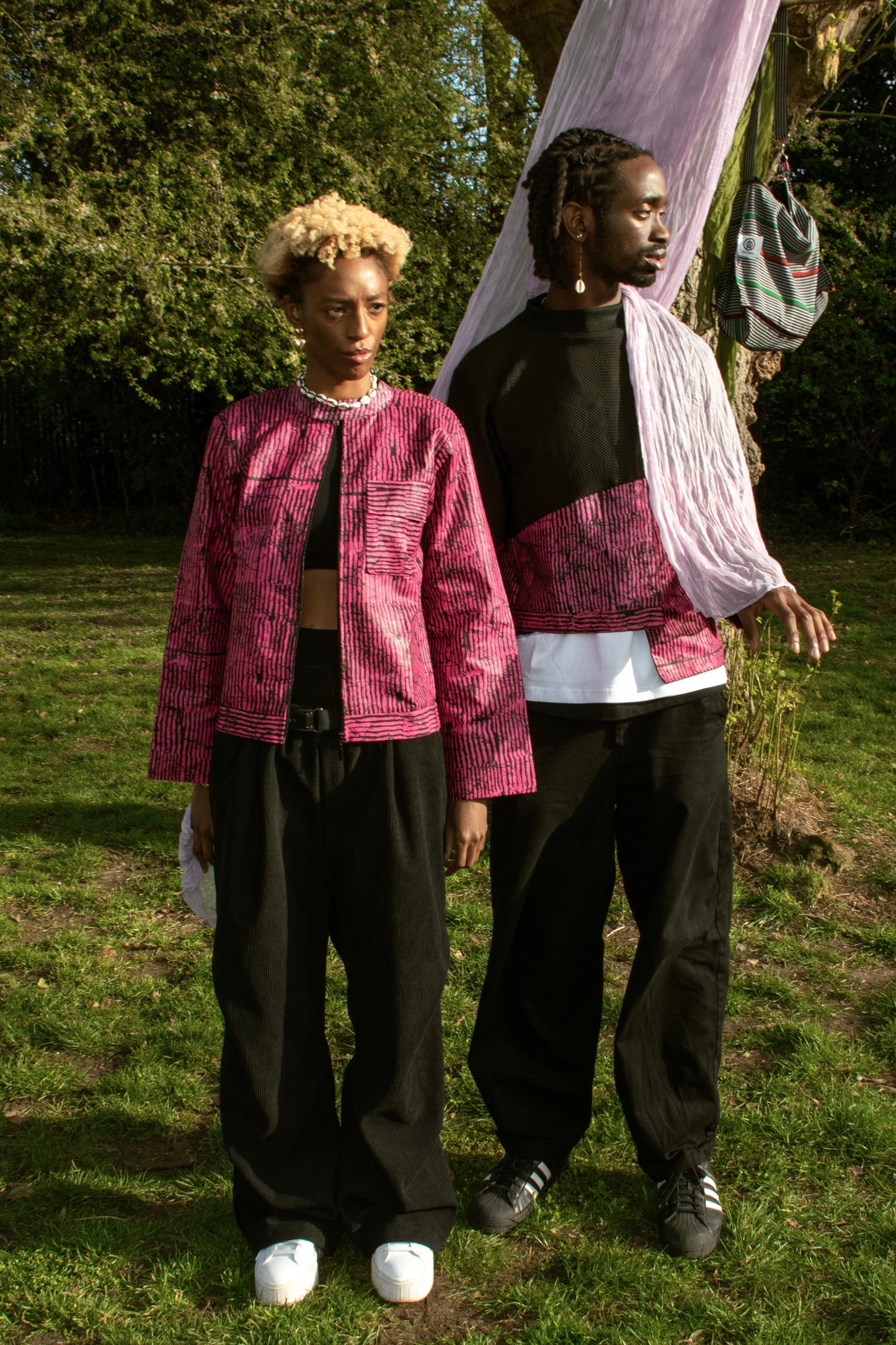 Pink Adire Print Jacket