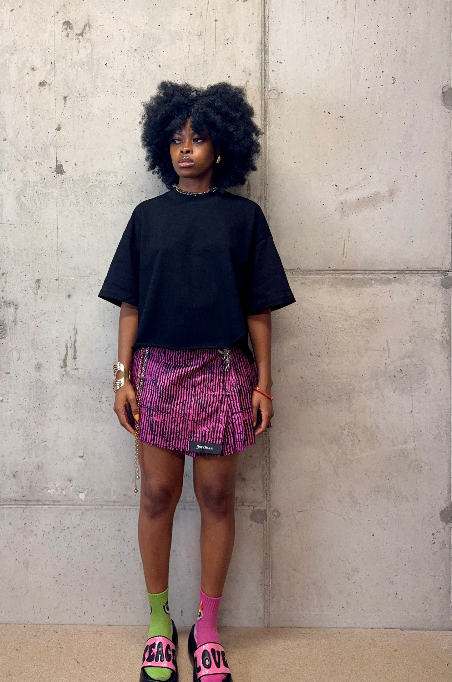 PIP (Pretty in Pink) Adire Print Skirt